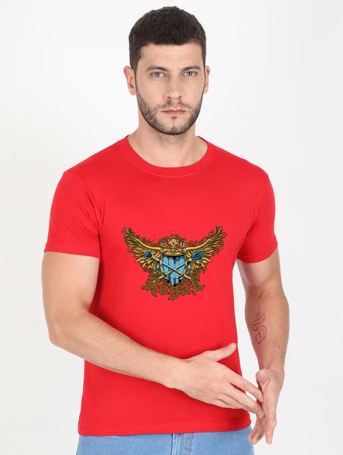 red printed t-shirt - 17995994 - Standard Image - 0