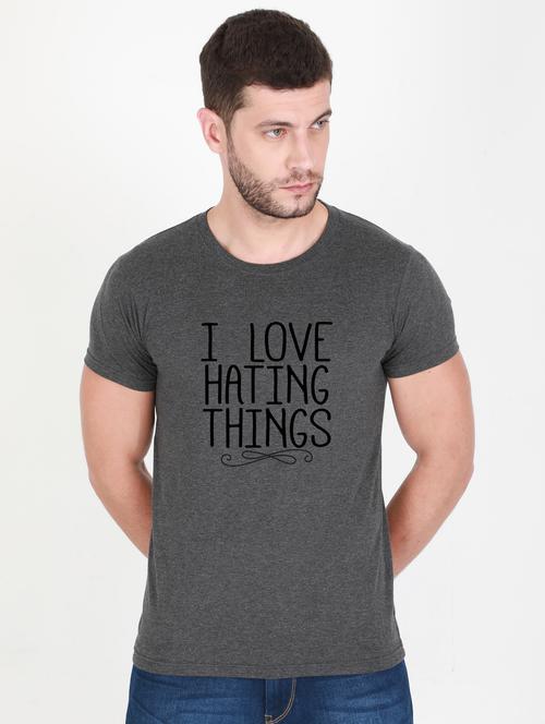 grey printed t-shirt - 17996663 - Standard Image - 0