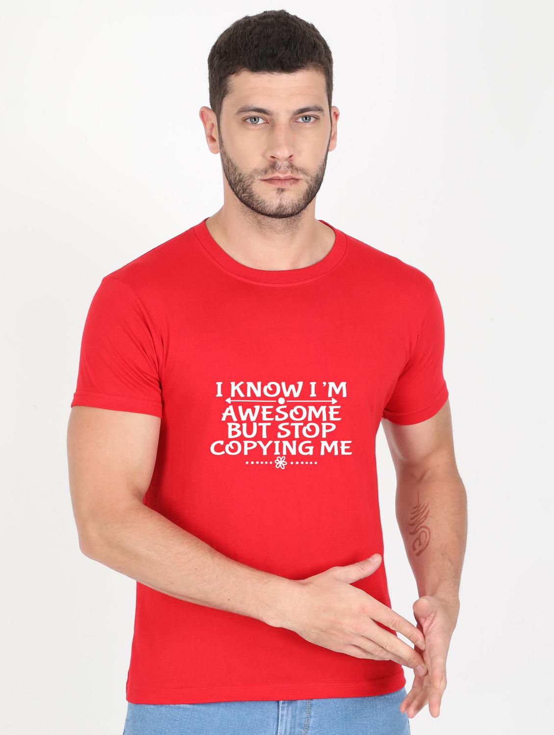 red printed t-shirt - 17996679 - Zoom Image - 0