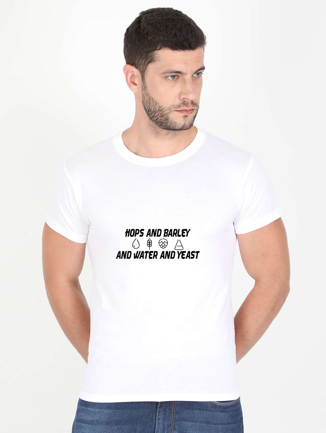white printed t-shirt - 17996806 -  Zoom Image - 0