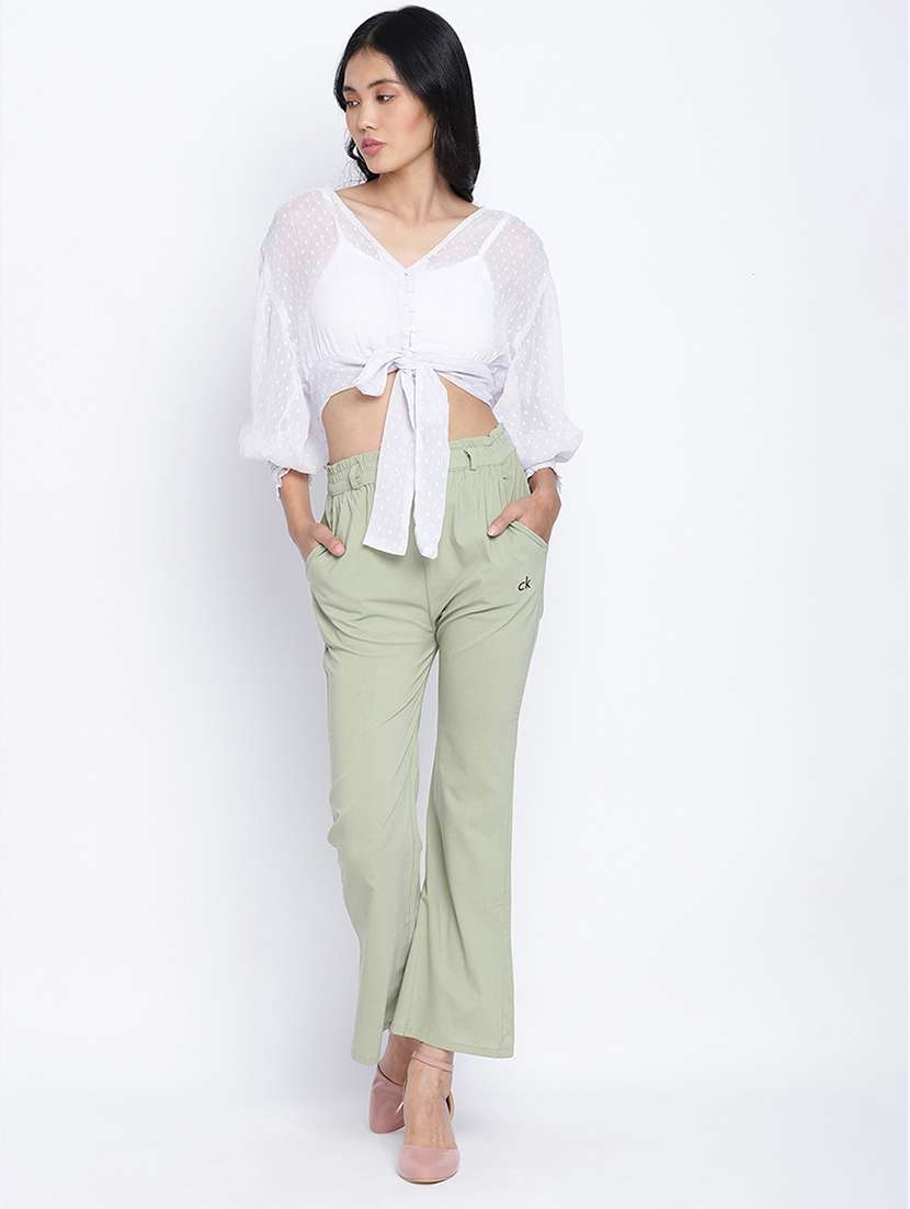 women's crop v neck top - 17996888 -  Standard Image - 3