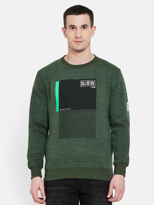 green printed sweatshirt - 17997239 -  Standard Image - 0