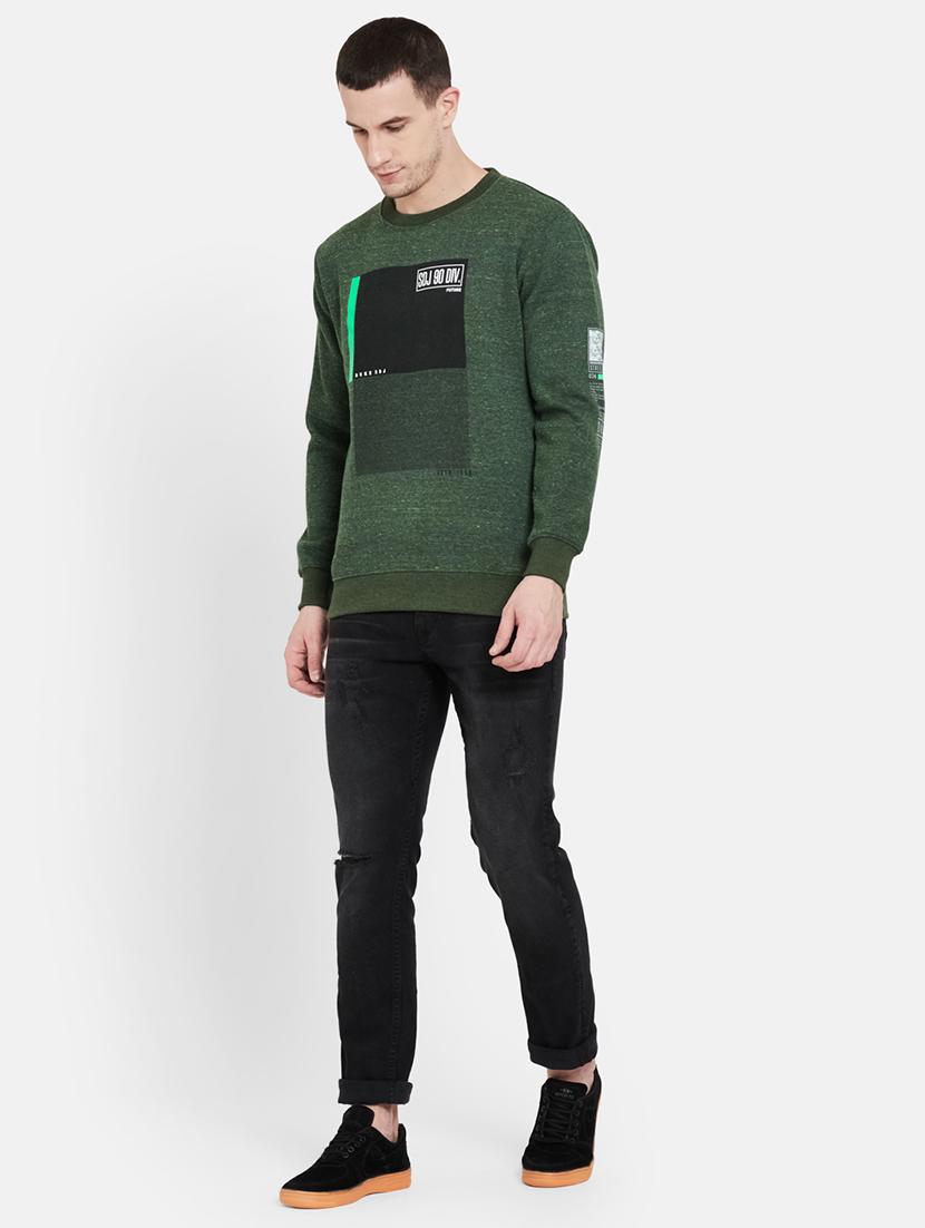 green printed sweatshirt - 17997239 - Standard Image - 3