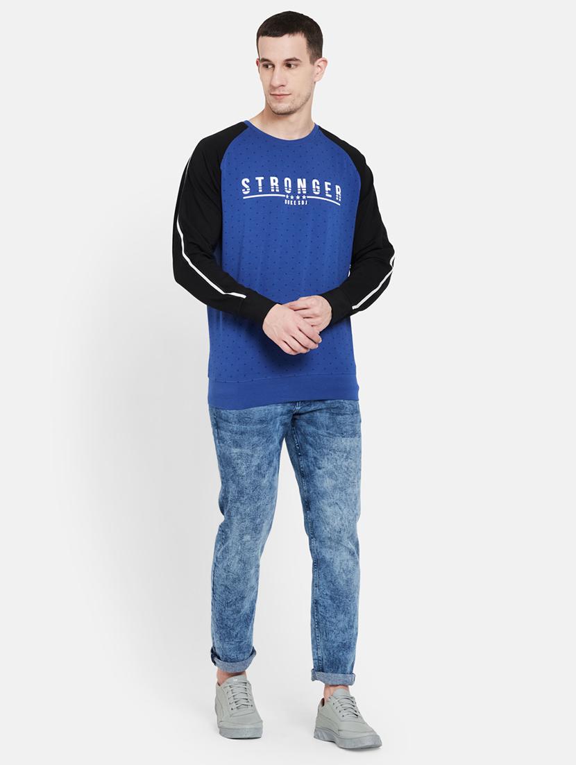 blue printed raglan sweatshirt - 17997241 - Standard Image - 3