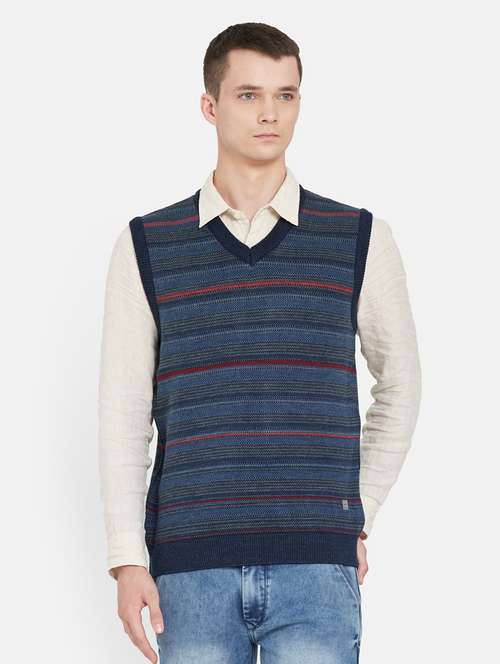 navy blue striped pullover - 17997325 - Standard Image - 0