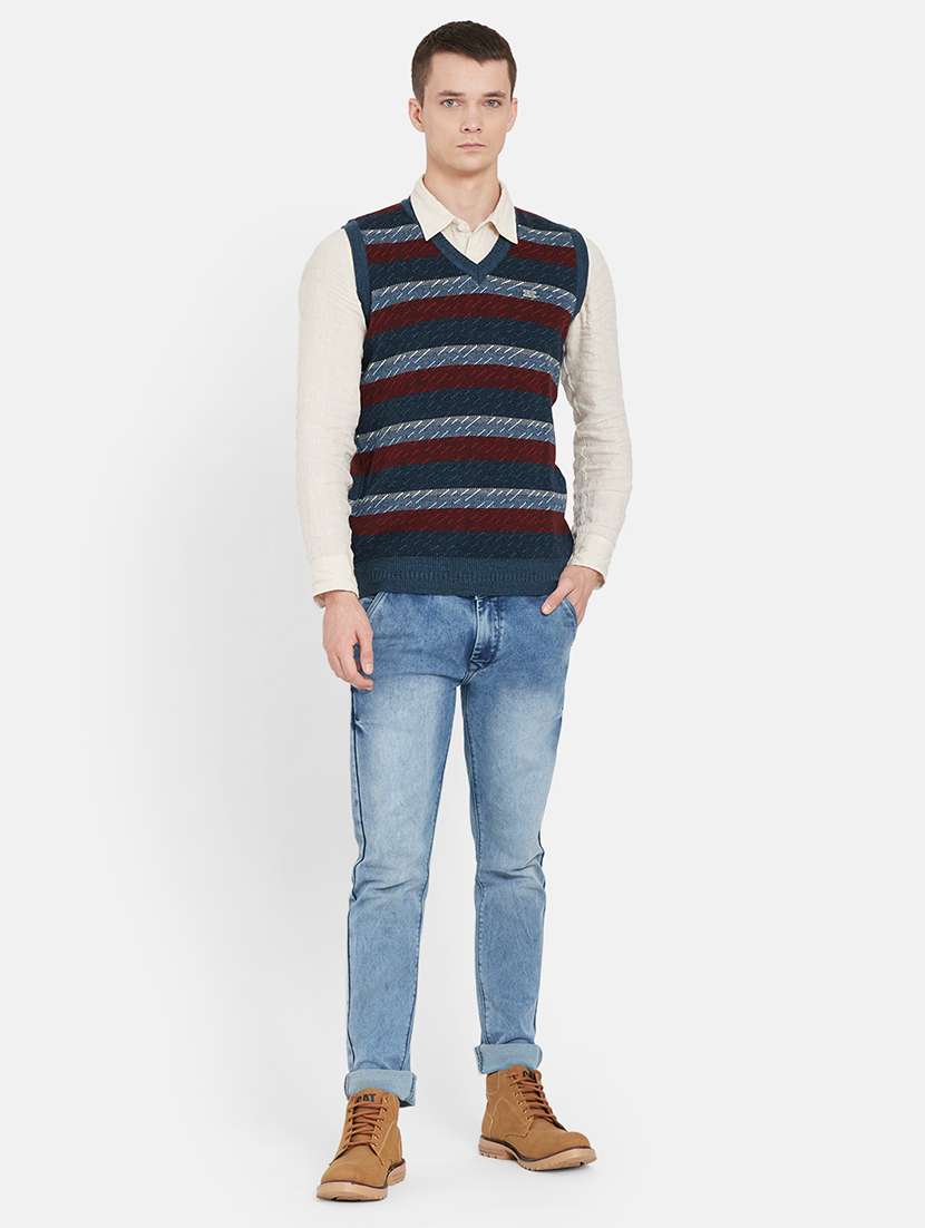 navy blue striped pullover - 17997333 - Standard Image - 3