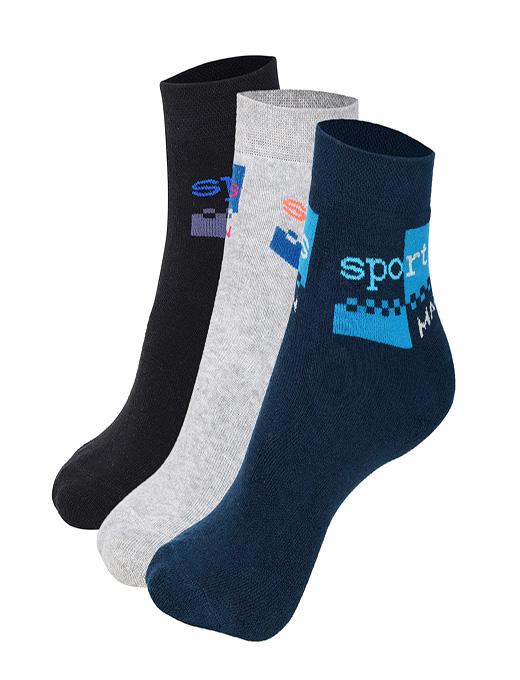 ankii cotton self design men premium sports ankle socks, pack of 3 - 17997712 - Zoom Image - 0