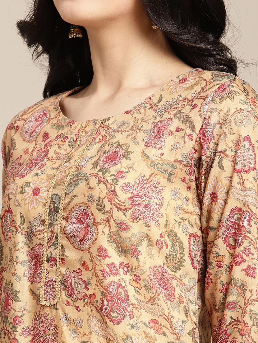 printed straight kurta - 17997956 - Standard Image - 3