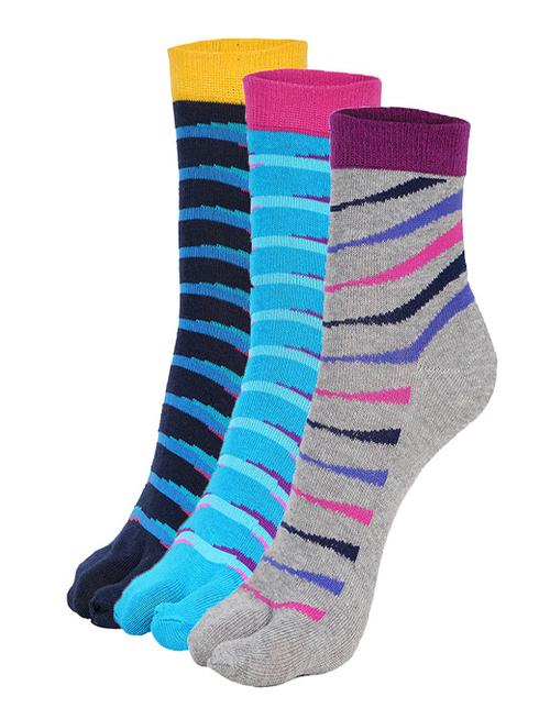 ankii cotton self design women premium ankle socks with thumb, pack of 3 - 18000183 - Standard Image - 0