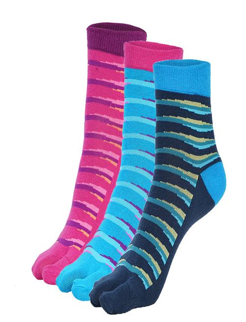 ankii cotton self design women premium ankle socks with thumb, pack of 3 - 18000187 -  Standard Image - 0