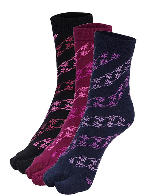 ankii cotton self design women premium ankle socks with thumb, pack of 3 - 18000343 -  Zoom Image - 0