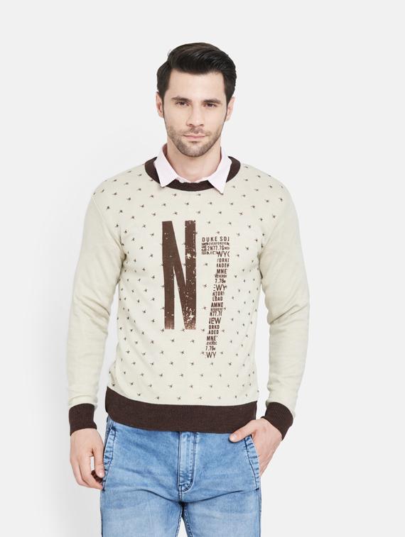 off white printed pullover - 18000585 - Zoom Image - 0