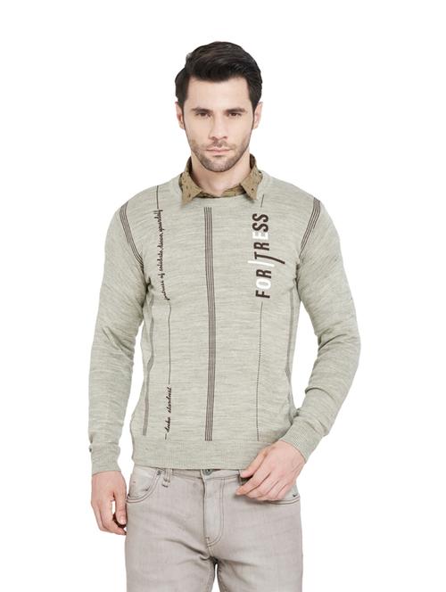 grey printed pullover - 18000589 - Standard Image - 0