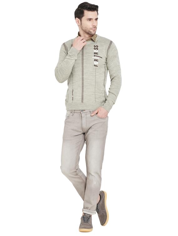 grey printed pullover - 18000589 - Standard Image - 3