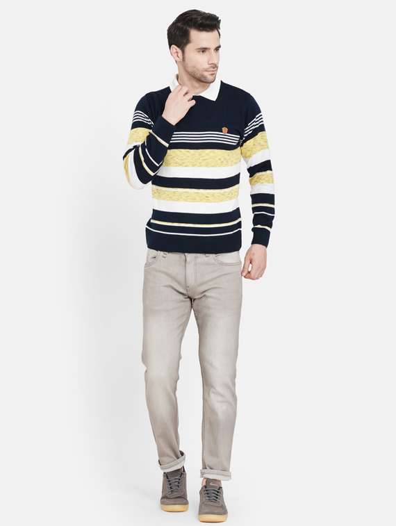 navy blue striped pullover - 18000600 -  Standard Image - 3
