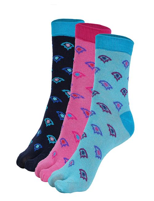 ankii cotton self design premium women socks with thumb, pack of 3 - 18000693 - Standard Image - 0
