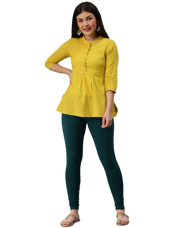 green solid legging - 18000772 - Standard Image - 3