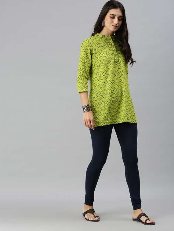 navy blue solid legging - 18000794 -  Standard Image - 3