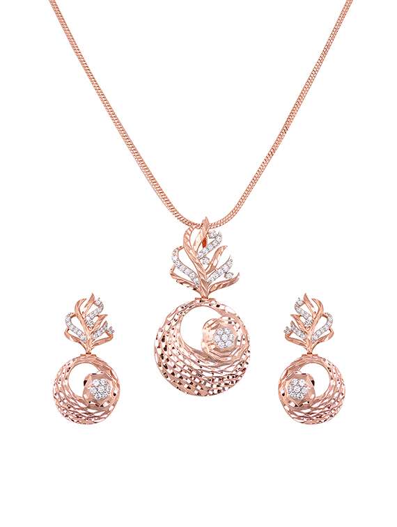 Buy online Rose Gold Plated Studded 