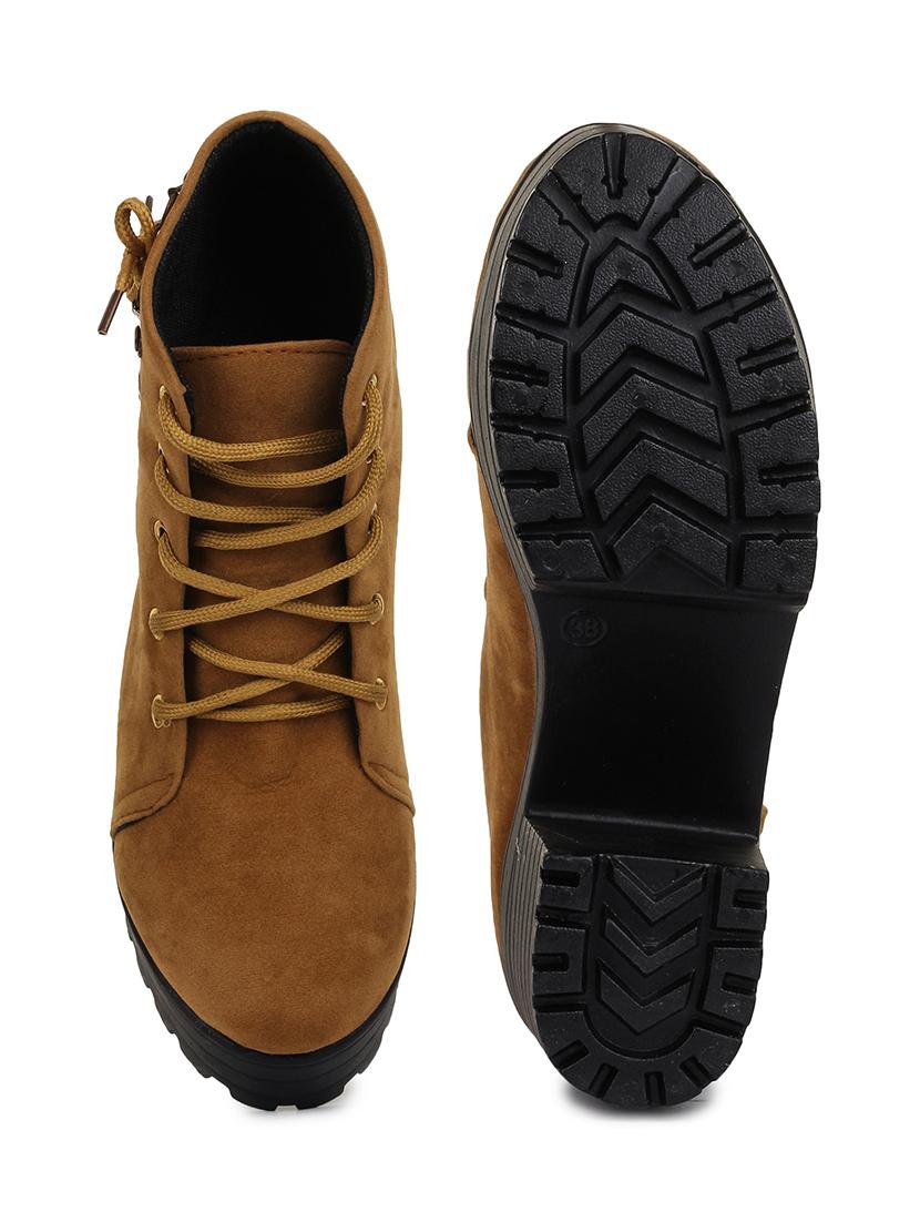 tan lace up ankle boot - 18002780 - Standard Image - 3