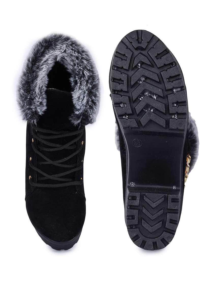 black lace up ankle boot - 18002783 -  Standard Image - 3