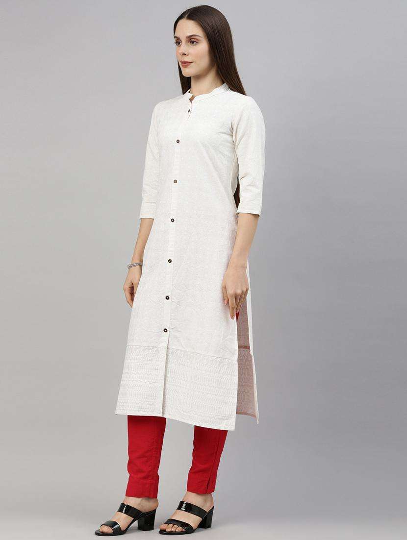 women's front slit kurta - 18002827 -  Standard Image - 3