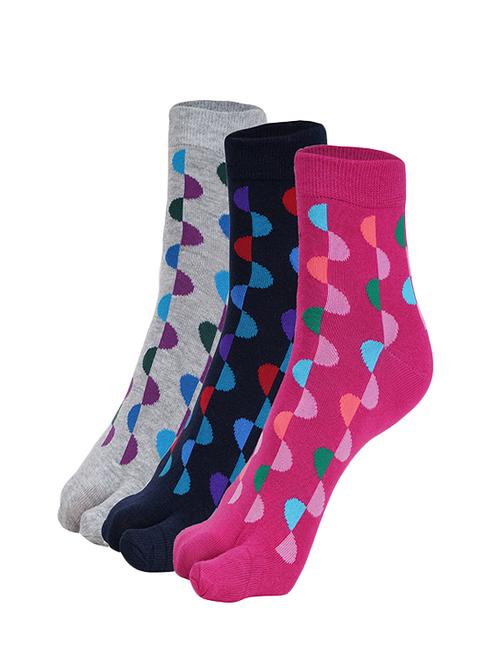 ankle length premium women socks with thumb pack of 3 - 18003178 - Standard Image - 0