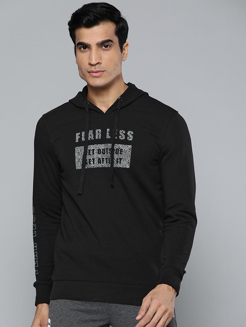black printed sweatshirt