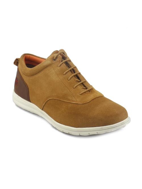 brown leather lace up casual shoes - 18003716 -  Standard Image - 0