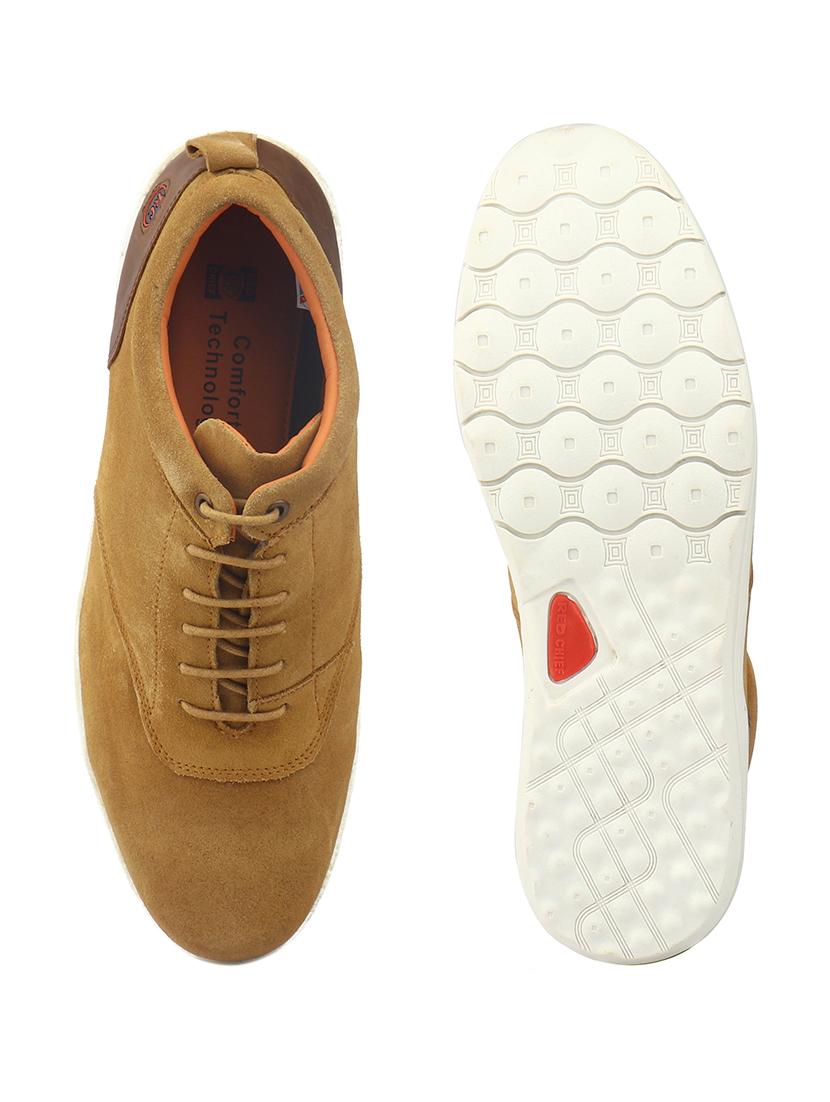 brown leather lace up casual shoes - 18003716 - Standard Image - 3