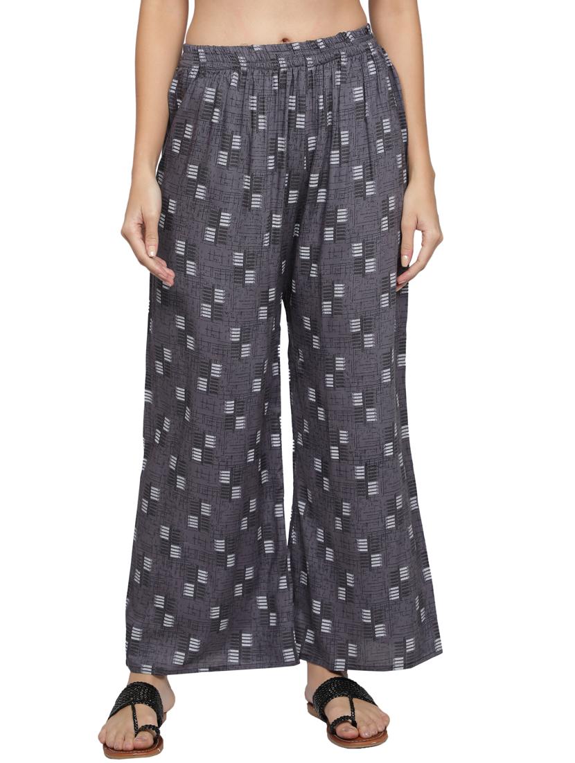 mid rise printed palazzo - 18005281 - Zoom Image - 0