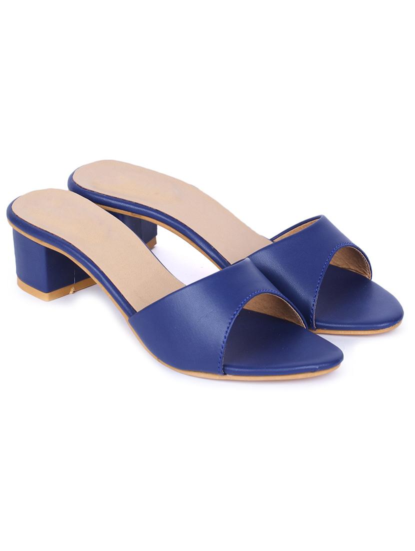 blue synthetic slip on sandals - 18005304 - Zoom Image - 0