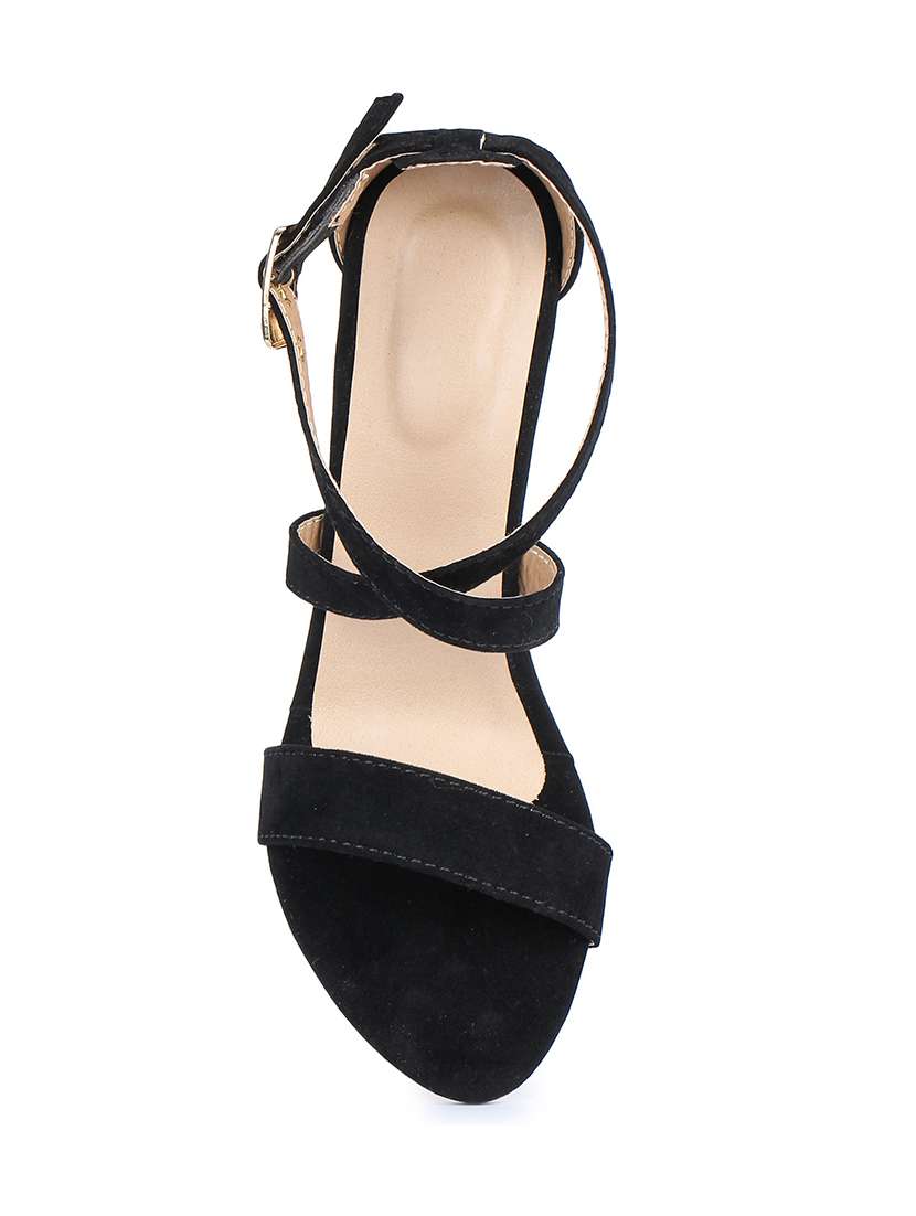 black synthetic closed back sandals - 18005341 -  Standard Image - 5