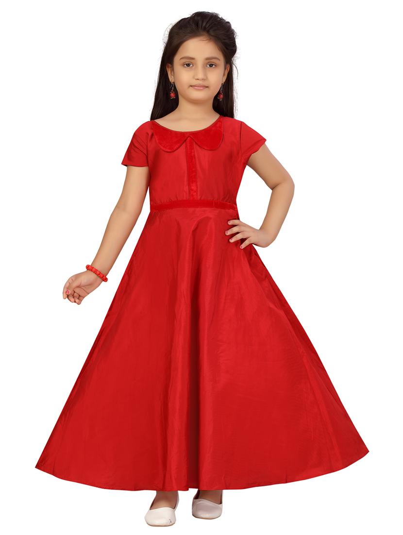 red solid party gown - 18005944 - Zoom Image - 0