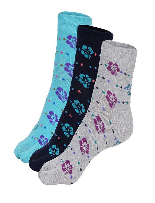 ankii cotton self design premium women socks with thumb, pack of 3 - 18006919 -  Zoom Image - 0