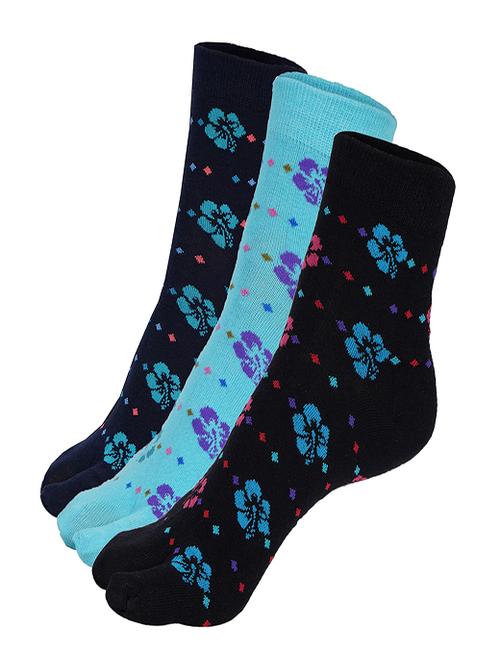 ankii cotton self design premium women socks with thumb, pack of 3 - 18006920 - Standard Image - 0