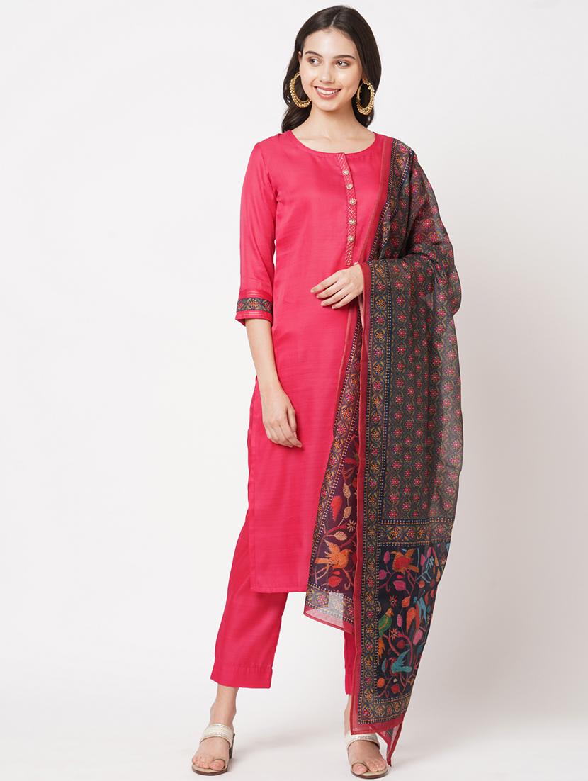 solid semi-stitched suit set - 18008526 - Zoom Image - 0