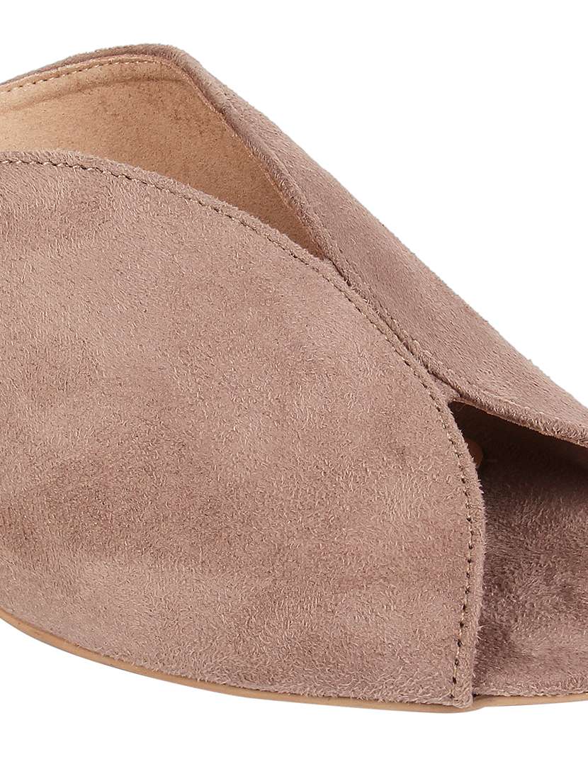 suede glitter heel mules - 18009233 - Standard Image - 3