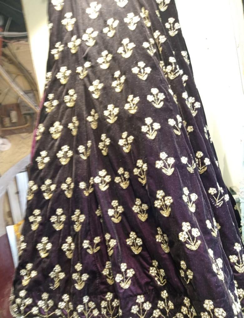 lehenga with machine work - 18009554 - Zoom Image - 0