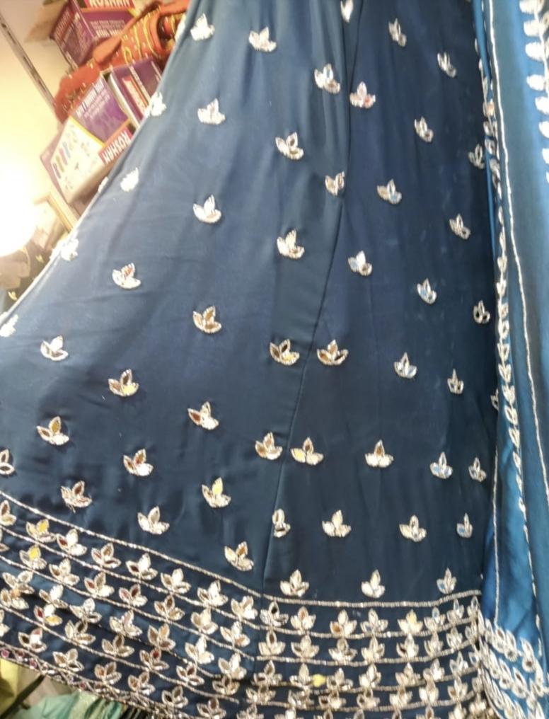 lehenga with machine work - 18009561 - Zoom Image - 0