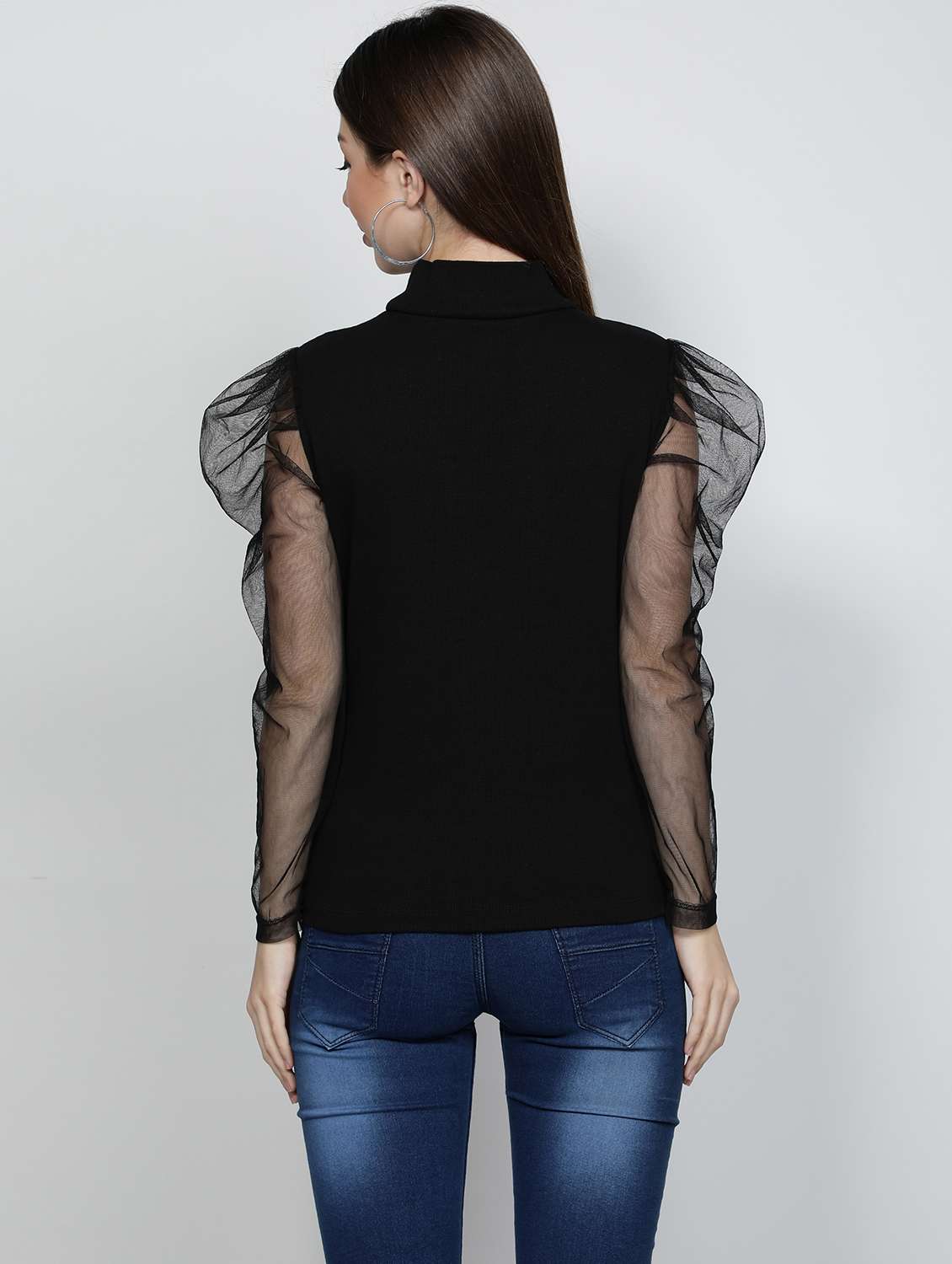 bishop sleeved solid top - 18009580 - Standard Image - 3