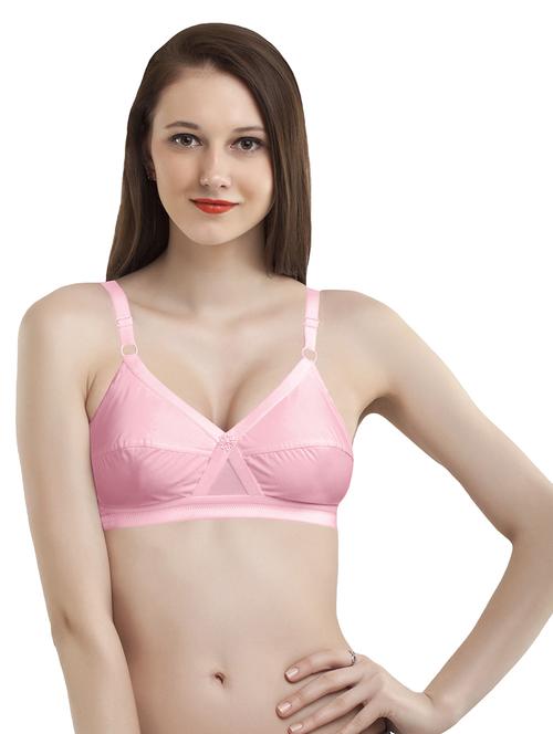 pink solid regular bra - 18009689 - Standard Image - 0
