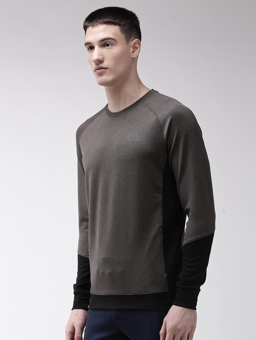 grey color block sweatshirt - 18009879 - Zoom Image - 0