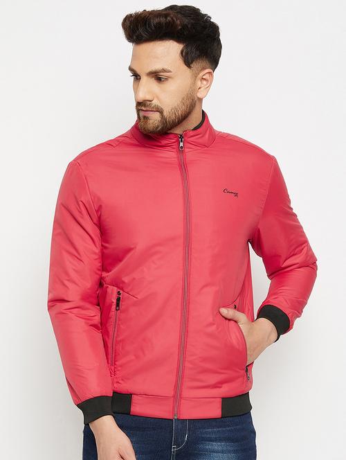 red solid bomber jacket - 18009891 - Standard Image - 0