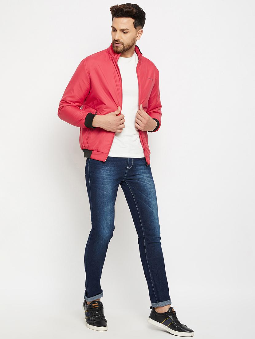 red solid bomber jacket - 18009891 - Standard Image - 3
