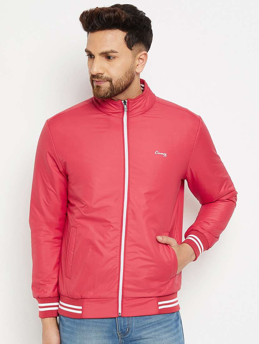 red solid bomber jacket - 18009904 -  Zoom Image - 0