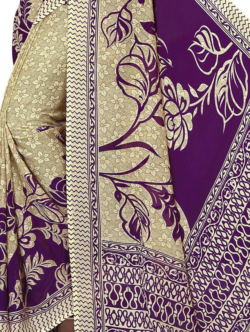 floral printed saree with blouse - 18011647 - Standard Image - 3