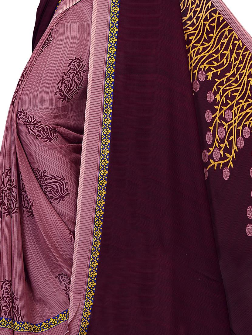 floral printed saree with blouse - 18011652 - Standard Image - 3