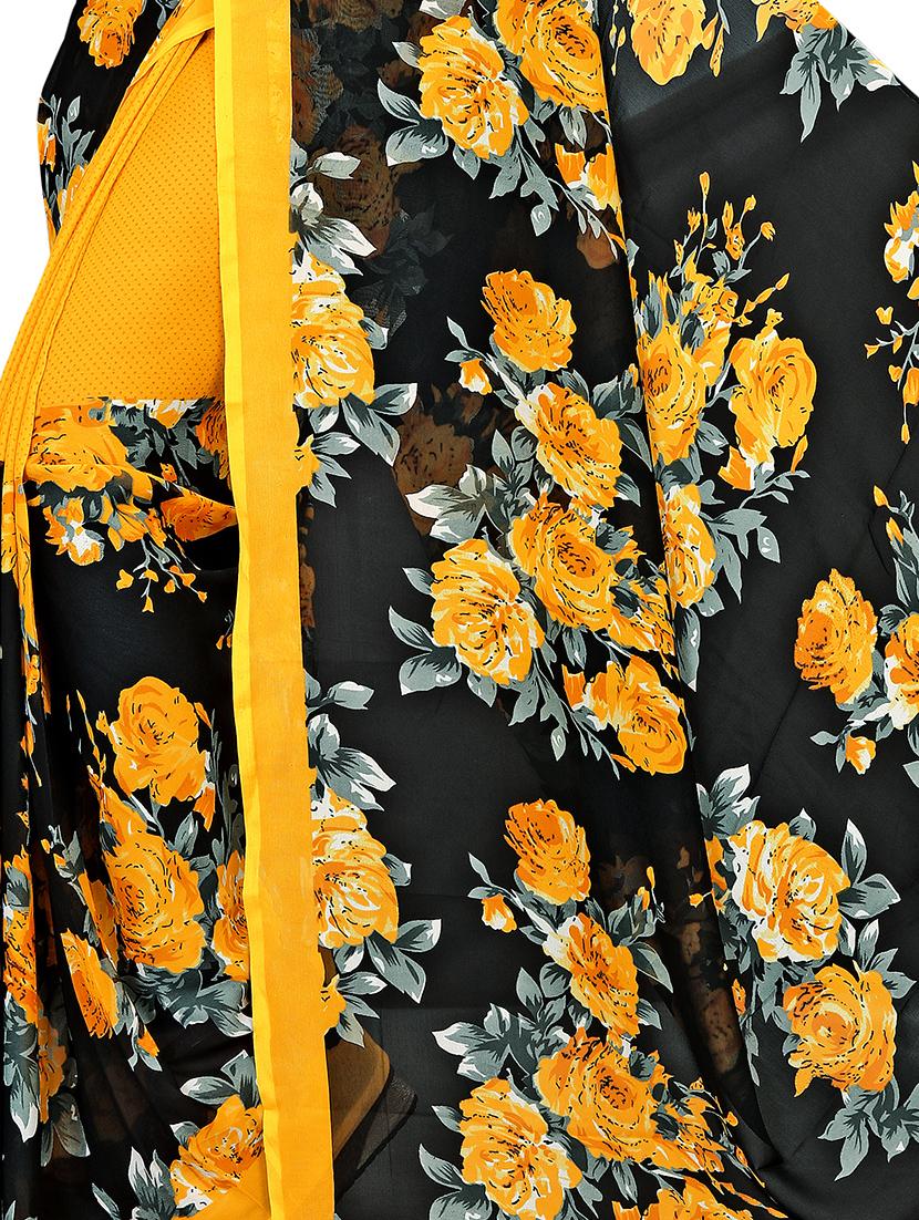 floral printed saree with blouse - 18011657 - Standard Image - 3