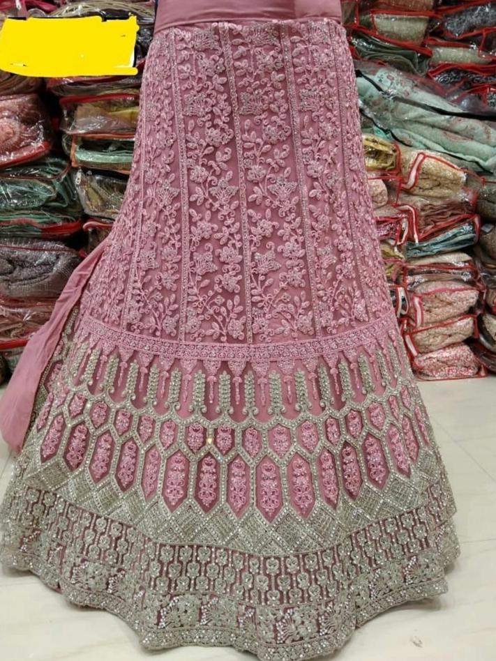 lehenga with machine work  - 18012534 -  Zoom Image - 0
